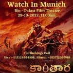 This Diwali  Weekend watch the Divine Blockbuster kantara in munich (Telugu)