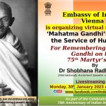EOI Vienna is organizing virtual narration of Mahatma Gandhi’s Quest in the service of Humanity