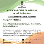 Embassy of India, Rome is organizing a one-day Consular Camp