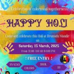 Join The Holi 2025 Celebrations With Brussels Mandir On March 15th, 2025.