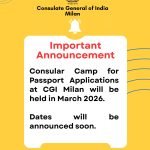 CGI Milan to Organize Consular Camp for Passport Applications  March 202