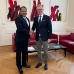 Amb Shambhu Kumaran Meets Rector of Medical University of Vienna to Deepen Healthcare Cooperation