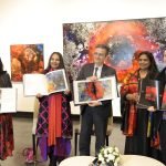 Amb Thierry Mathou inaugurated Ms Sujata Bajaj’s Spacescapes exhibition and launched her book at Alliance Française de Delhi on January 29