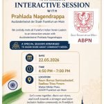 Strengthening Community Bonds in Frankfurt. Join Interactive Session With Prahalada Nagendrappa on 22 May, 2026.