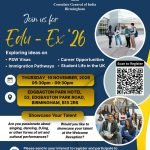 CGI, Birmingham Invites Indian Students to Edu-Ex ’26 Welcome Reception on 19 November 2026.