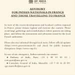 Embassy of India Issues Safety Advisory for Indian Nationals Living in and Travelling to France